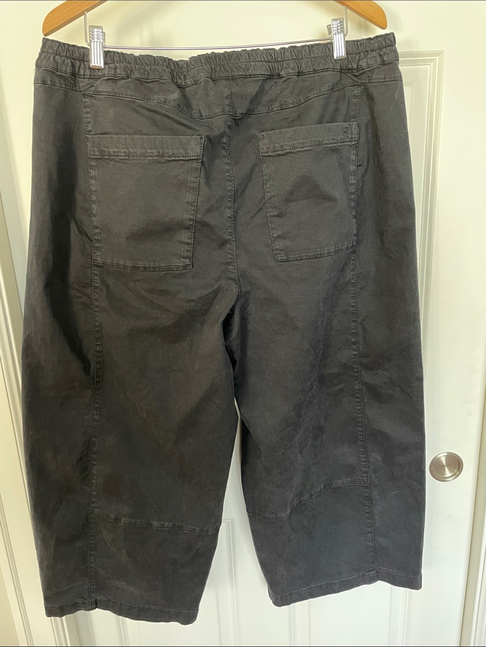 Anthropologie Pilcro Izzie Relaxed Poplin Pull-On Barrel Pants Size 1X Cropped - Picture 8 of 13